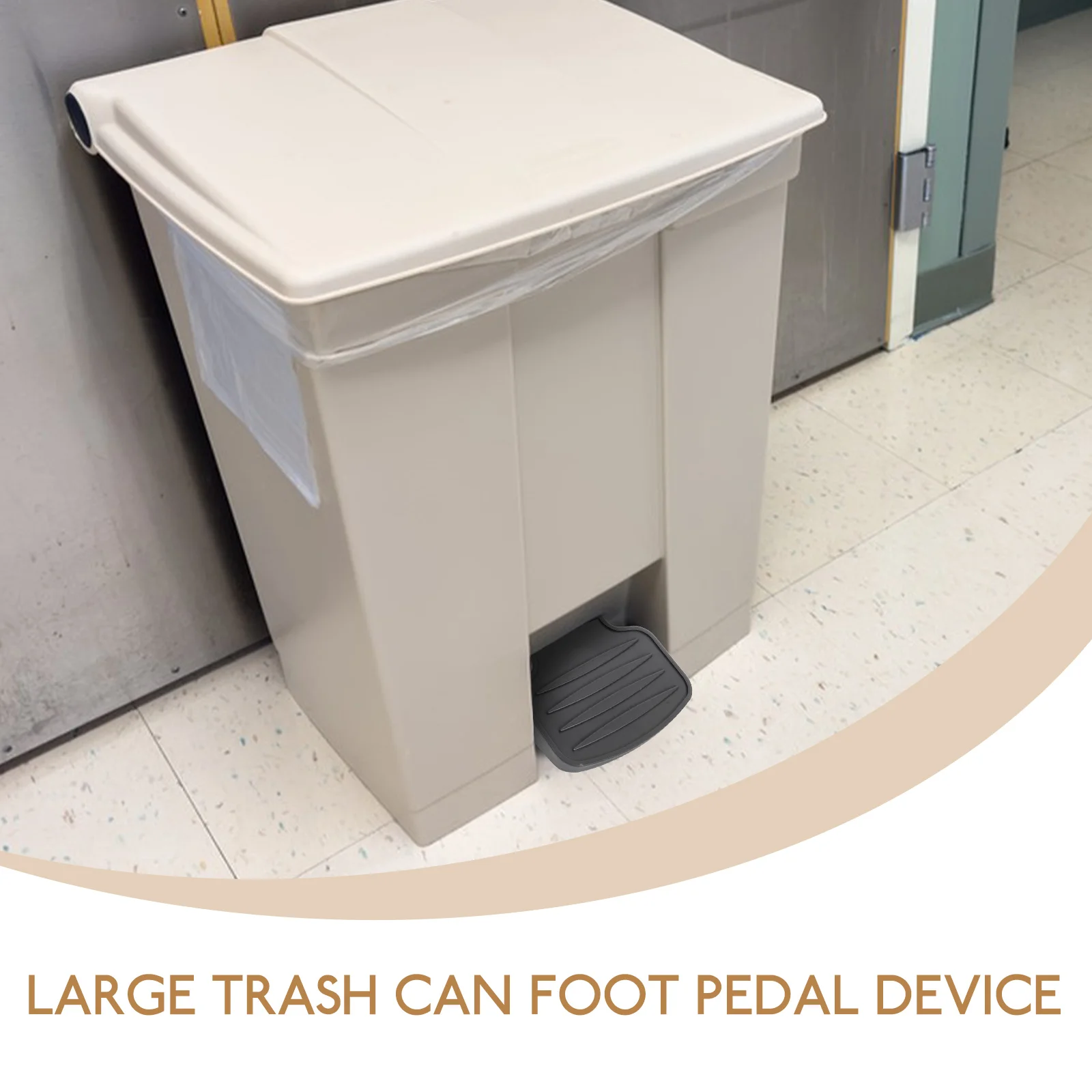 

Heavy Duty Plastic Trashcan Pedal Outdoor Garbage Bin Foot Operated Mechanism Easy DIY Installation No Tools Needed Pedal