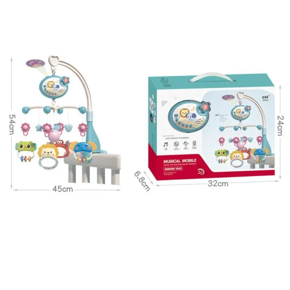 Material Safety Music Baby Crib Projection Rattle Lights Hanging Crib Mobile Calming Portable Baby Mobile 0-1 Year