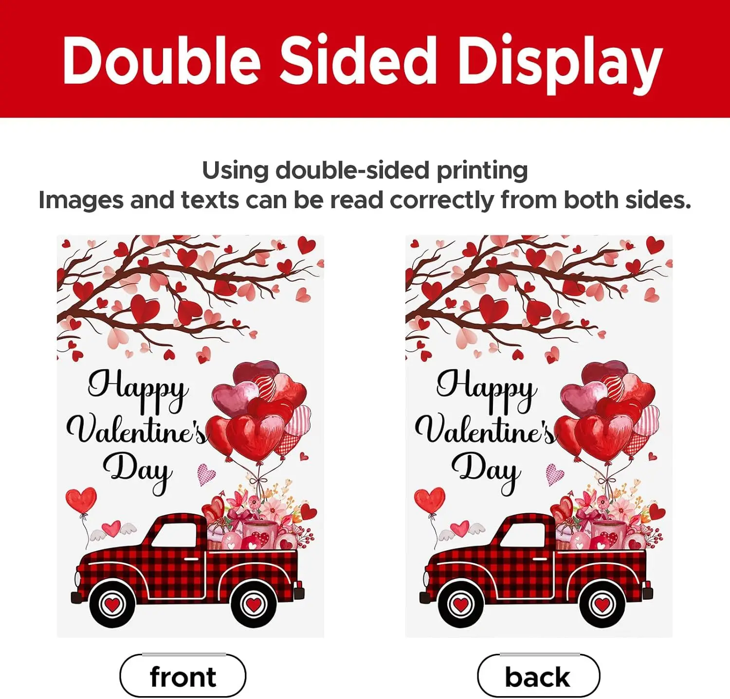 عيد الحب سعيد حديقة العلم 12x18 بوصة الحب مزدوجة الوجهين الخيش الصغيرة للأعلام الخارجية فناء الشرفة راية الأربعاء JHH