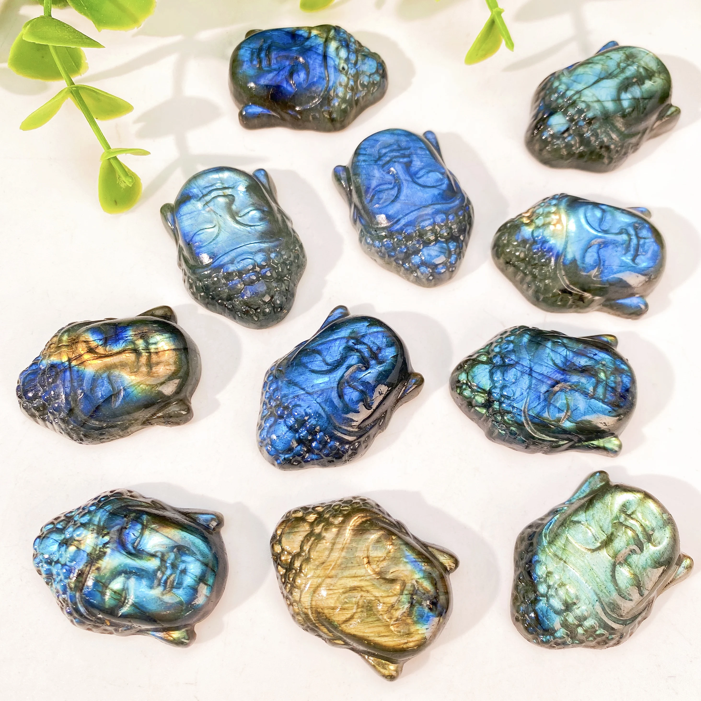 Random 1PC High Quality Natural Labradorite Buddha Head,MenGift,Women Gift,Scene Decoration,Crystal Ornaments,Table Decoration.