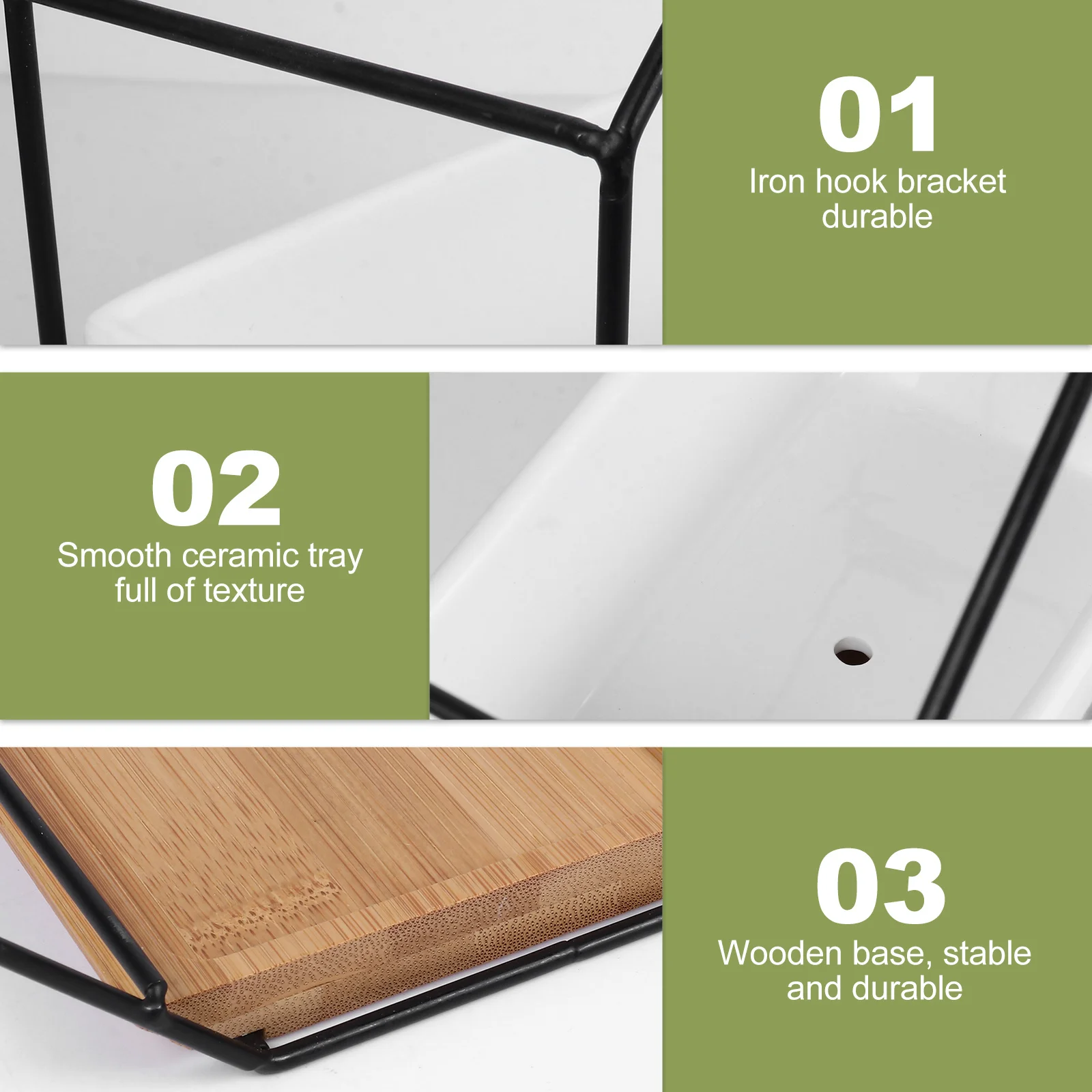 

1Set Creative Wall Mounted Flowerpot Rustic Home Decor Heavy Duty Material Indoor Outdoor Plant Display Rack Flower Stand