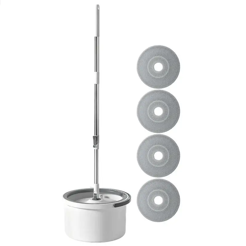 

Stainless Steel Mop Bucket 360 Degree Rotary Mop Head With Retractable Handle Multipurpose Mop For Cleaning Toilet Kitchen Sink