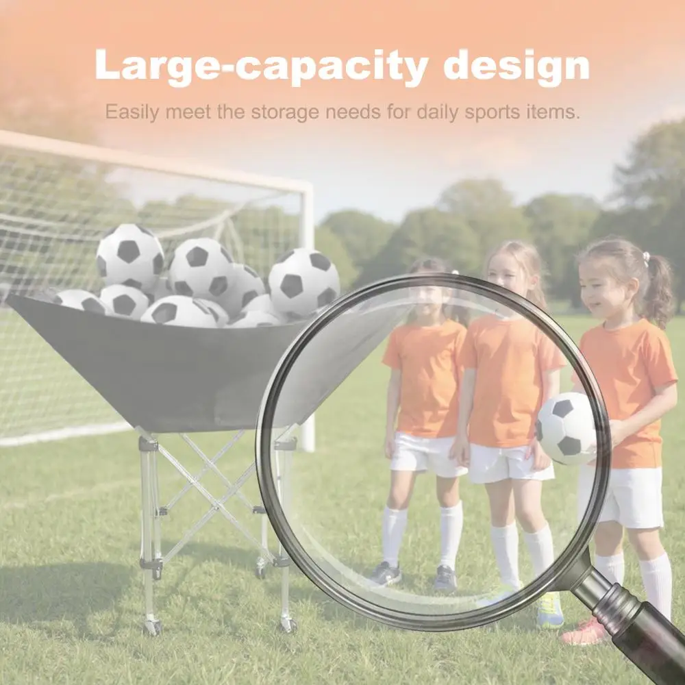 عربة كرة أرجوحة قابلة للطي مع عجلات عربة تخزين الكرة الطائرة معدات تدريب الكرة حامل الكرة للكرات #1