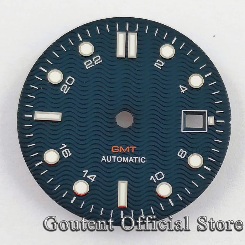 Goutent 31mm Watch Dials White Black Blue Dial Fit NH34 ETA 2836/2824 DG2813/3804 Miyota 8215 821A Movement Watch Accessories