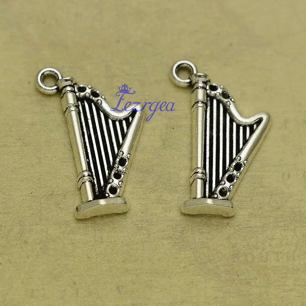 10pcs/lots St. Patrick\'s Irish Harp Charms Rainbow Celtic Cross Claddagh Symbol Pendants For Diy Jewelry Making Finding Supplies