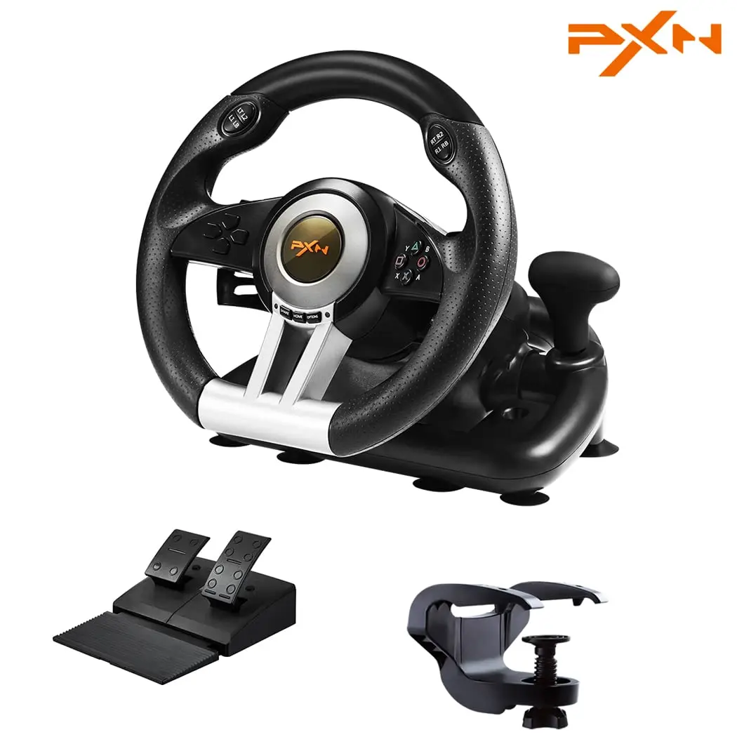 

Xbox Steering Wheel V3II 180° PC Gaming Racing Wheel Driving Wheel, with Linear Pedals and Racing Paddles for PC