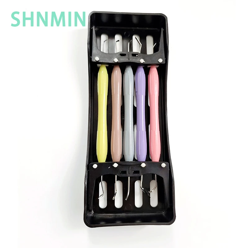 

5pcs/lot Dental Spatula Silicone Handle Aesthetic restoration Composite Resin filling kit set Dental Surgical lnstrument