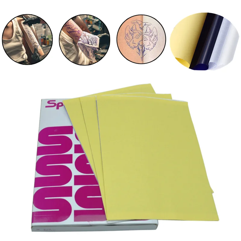 10 Sheets Tattoo Transfer Paper Stencils Spirit Master Freehand A4 Size Thermal Paper Tattoo Printer Machine Accessories