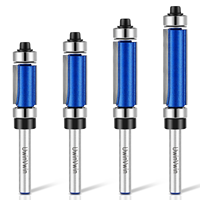 4Pcs Top & Bottom Bearing Flush Trim Router Bit 1/4\