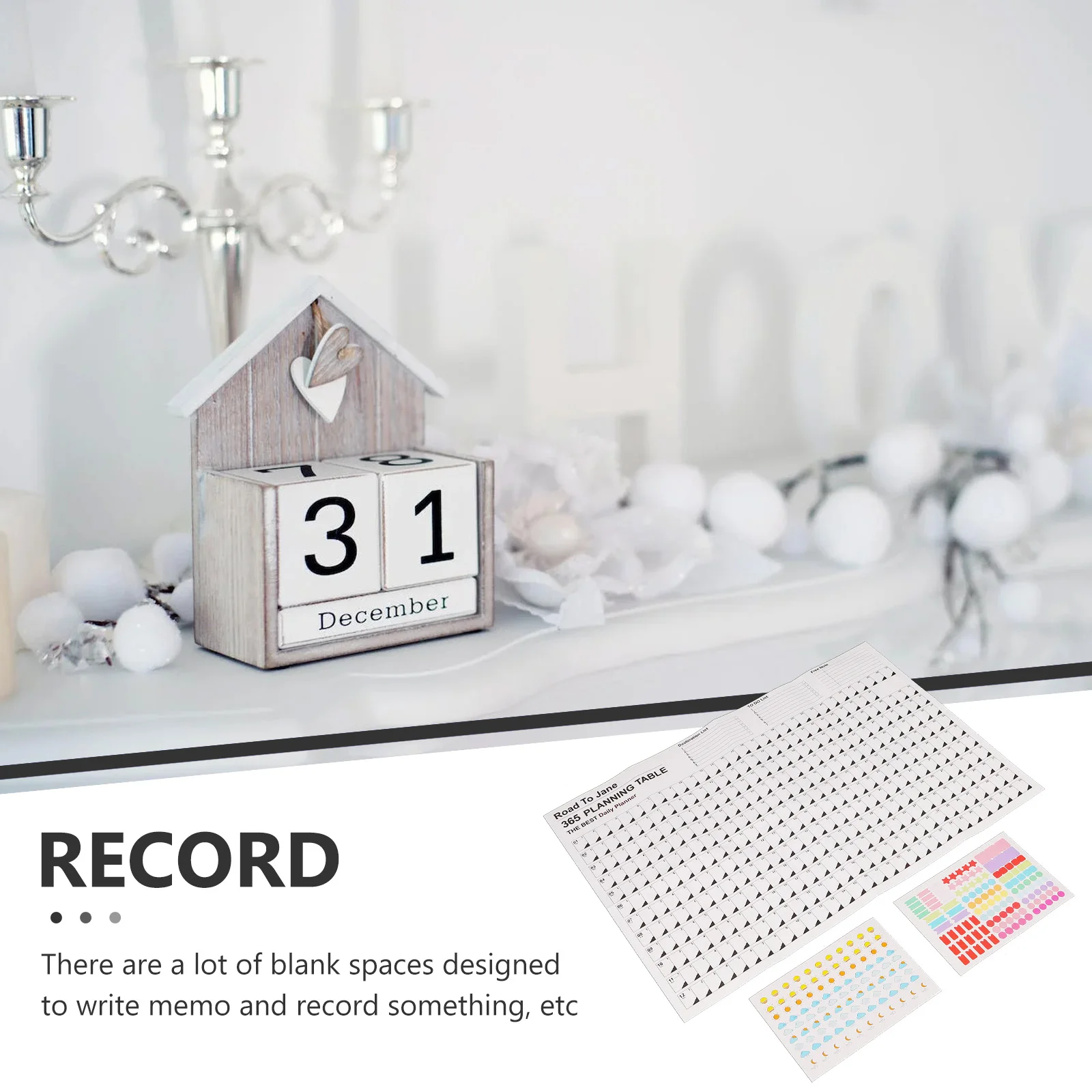 

2 Pcs Laminate Wall Calendar Poster Miss Seasonal Paper Multipurpose Decorative Planner