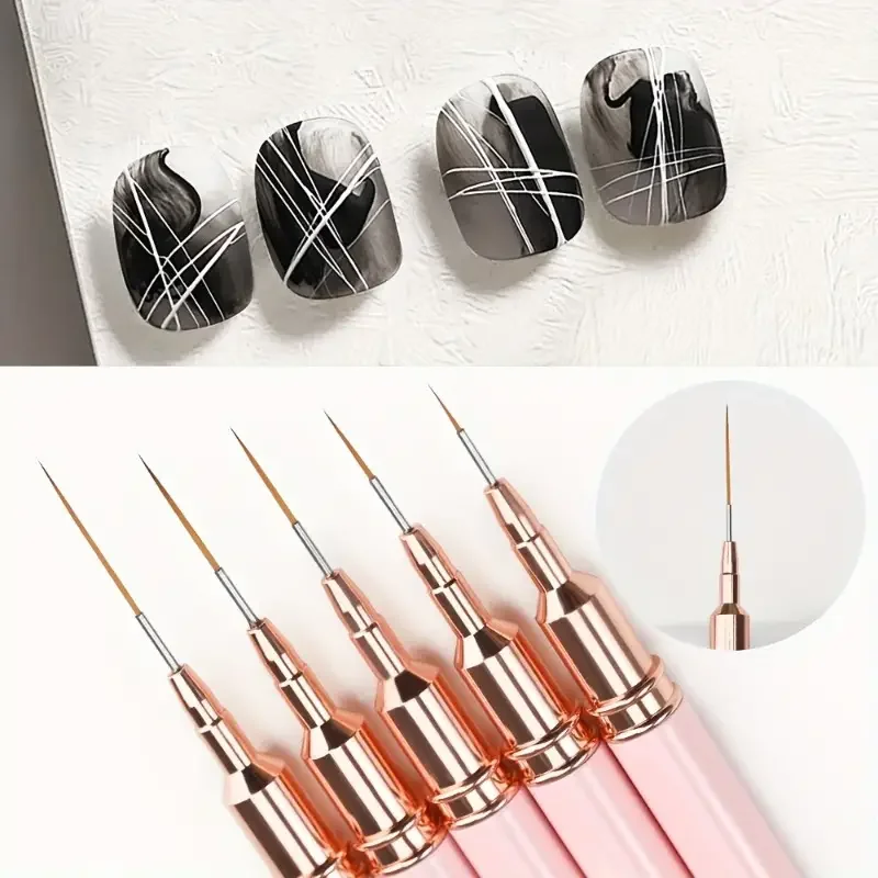 5 stücke Nail art Linie Stift Set Ultra Feine Nail art Bunte Linie Stift Nadel Rohr Stil Zeichnung Blume Stift Nagel salon Häufig Verwendet