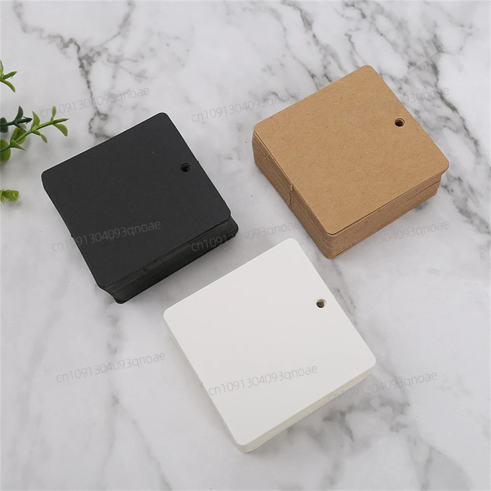 490pcs 6x6cm Square Hang Tags Blank Price Tags for Clothing