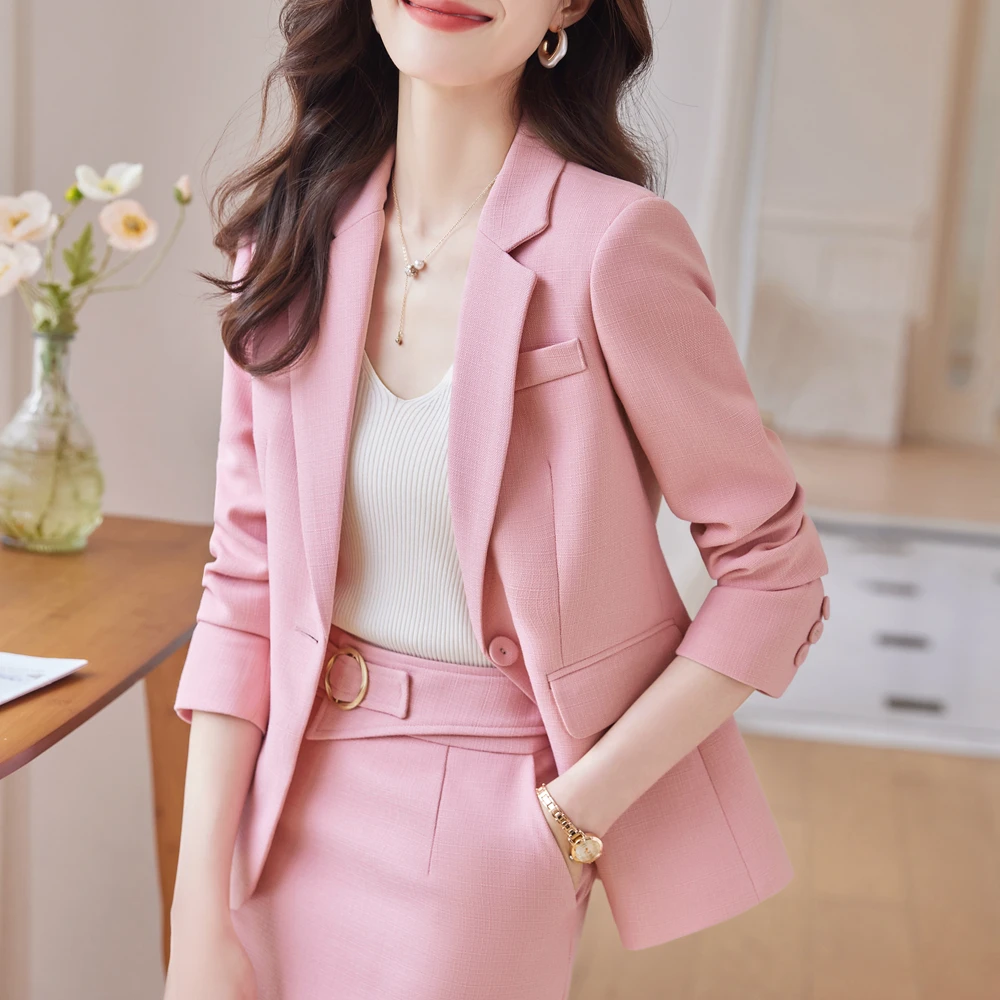 Winter Formal Outfits for Women, Blazer and Skirts Suit, High End Fabric Quality Office Uniform ,Jacket and Skirts 2-Piece Set