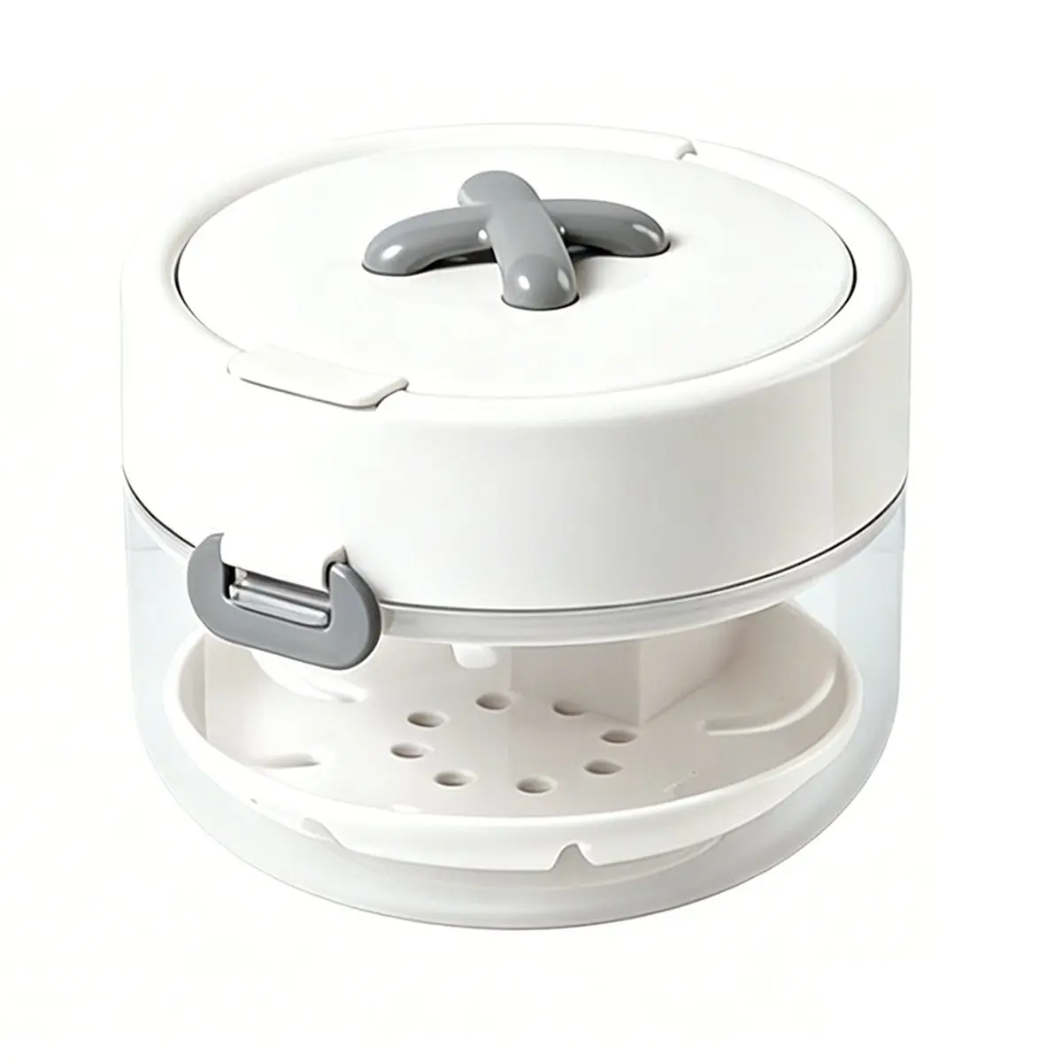 [Vend for]Portable Double-Layer Denture Case with Cleaning Brush Storage Box Donut Braces Orthodontic Retainer Braces Organizer