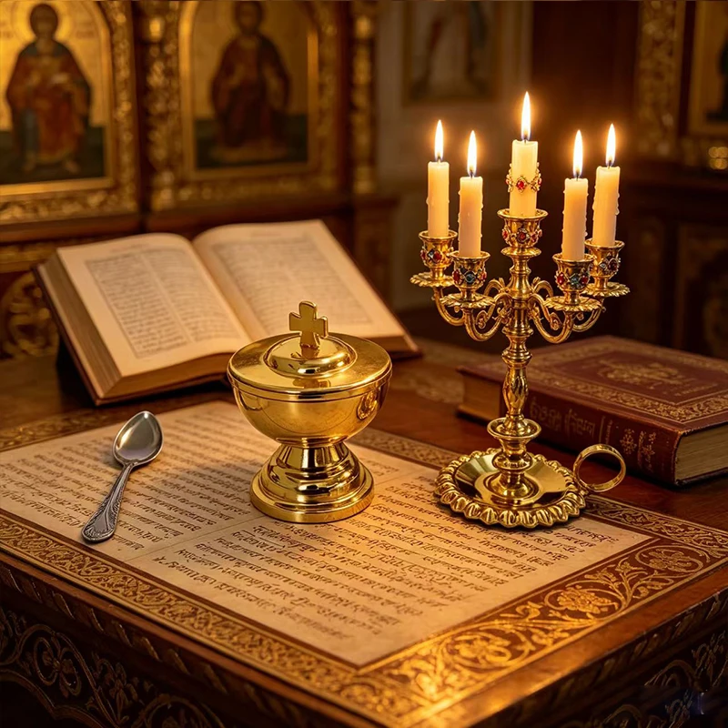 

Luxury Gold Plated Holy Communion Chalice with Cross Lid for Church Eucharist Liturgy Christian Altar Religious Decor