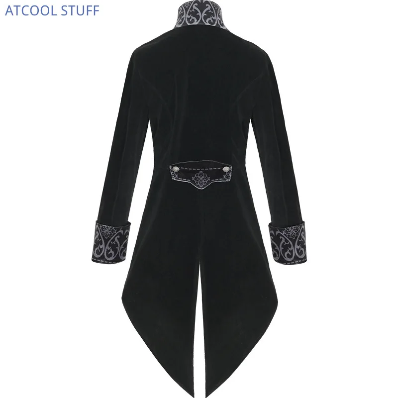 2021 Steampunk Women Men Medieval Dress costume Velet Stand Collar Tailcoat Gothic Vampire Cosplay Jacket Coats S-5XL