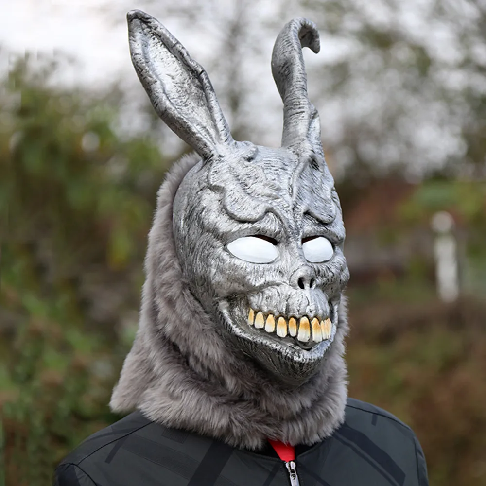 Halloween Mask Frank The Scary Evil Bunny Rabbit Overhead Teen Adult Latex Movie Mask Cosplay Ball Attire Mask