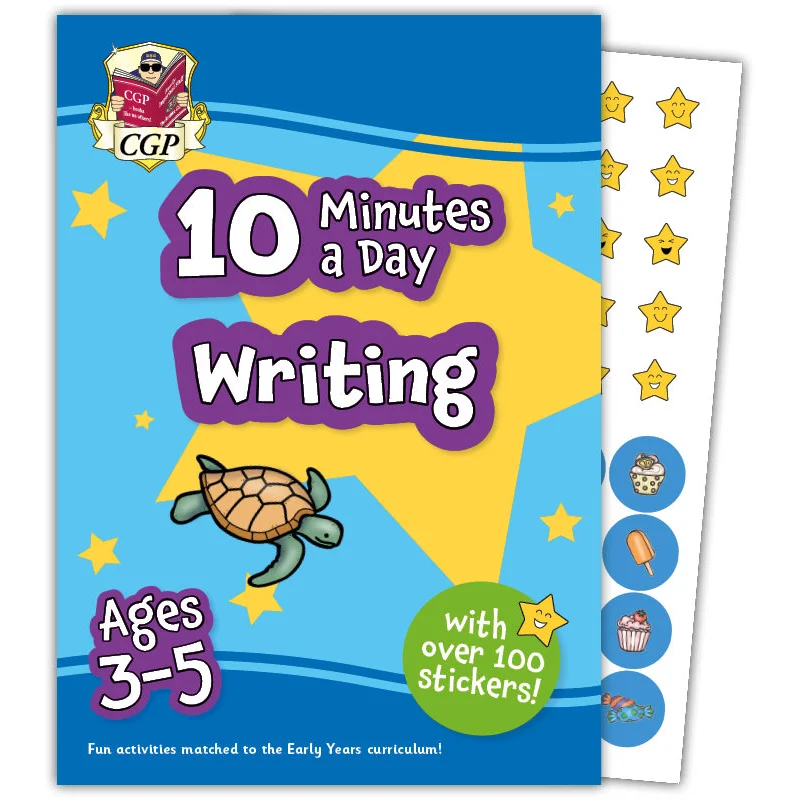 New 10 Minutes A Day Writing For Ages 35 With Reward Stickers CGP Coordination Group Publications 9781837740192 Book