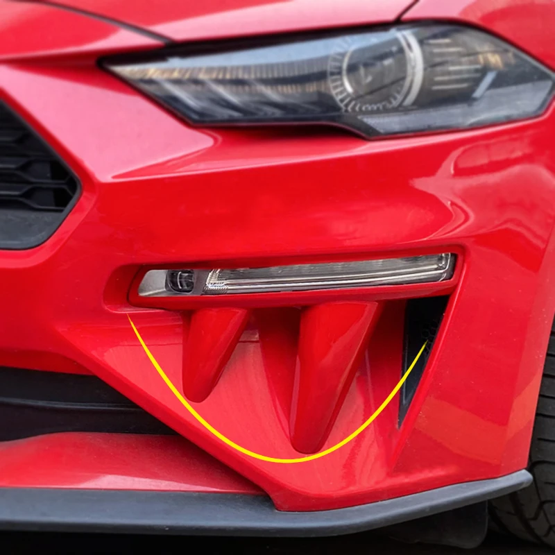 

Car Front Fog Lamp Demon Fangs Decoration Stickers For Ford Mustang 2018-2020 Exterior Refit Accessories