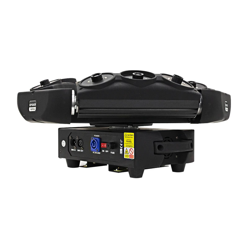9-Head Spider Laser Moving RGBW Beam Stage Lights Fluorescent DJ Stage Shows for Weddings Clubs Bars Events with DMX512 Control
