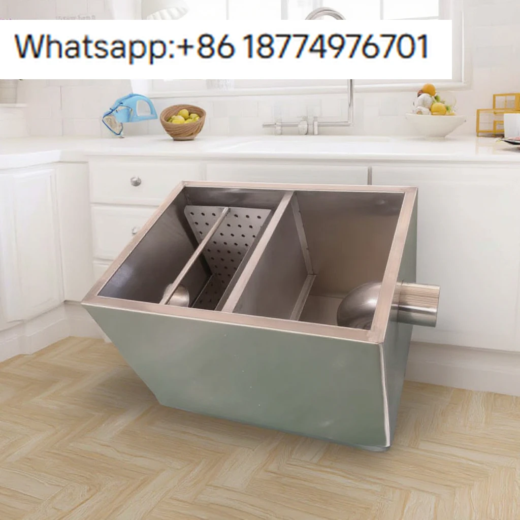 

Commercial Kitchen Stainless Steel Grease Trap Fat Oil Separator for Under Sink