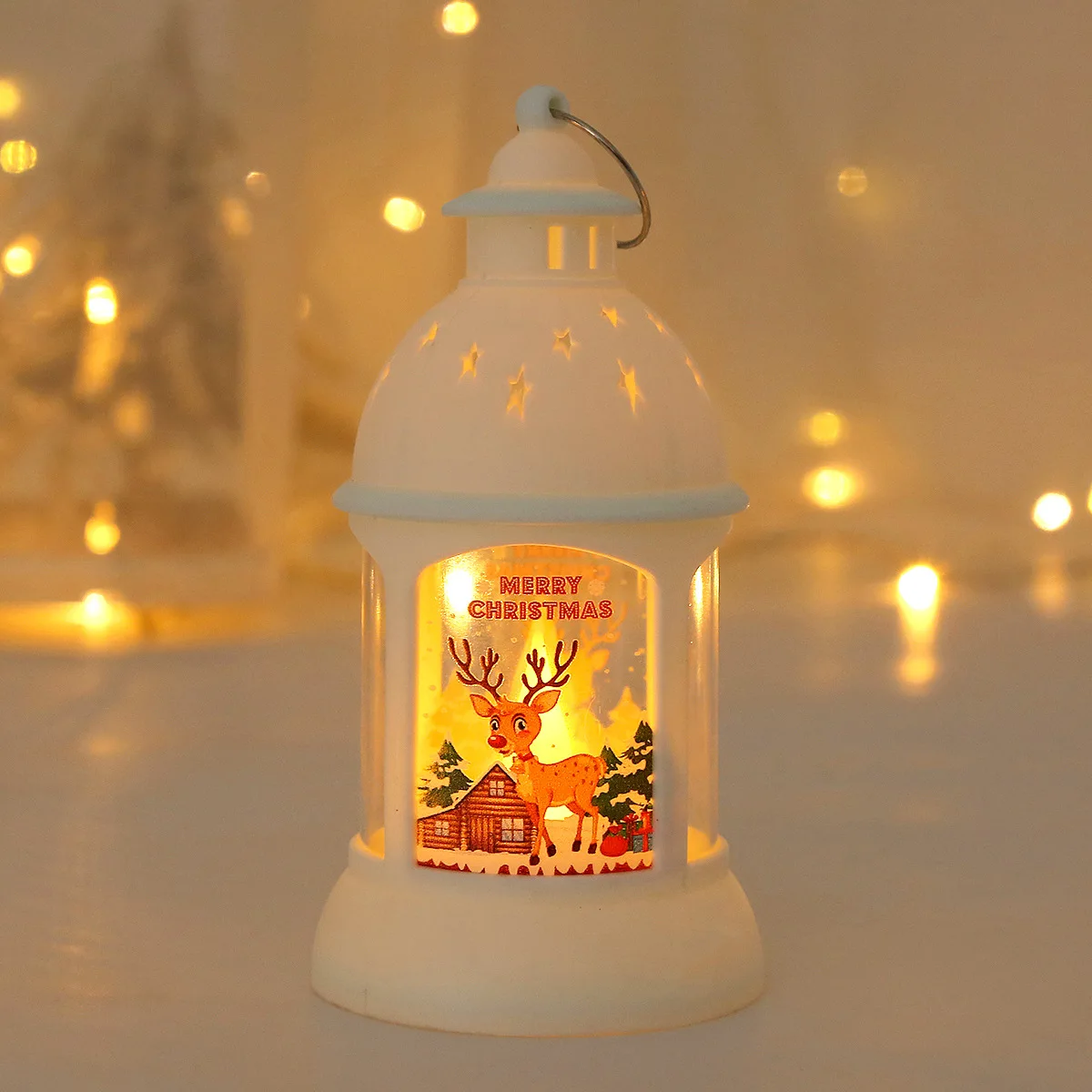 Christmas Lantren Led Light 2024 Christmas Decoration for Home Room Bedroom Fairy Lights Navidad New Year Decorative Lamp