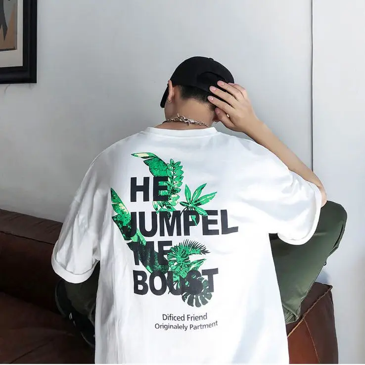 

American men short-sleeved T-shirt new Hong Kong style trendy Korean version casual versatile y2k handsome half-sleeved T-shirt