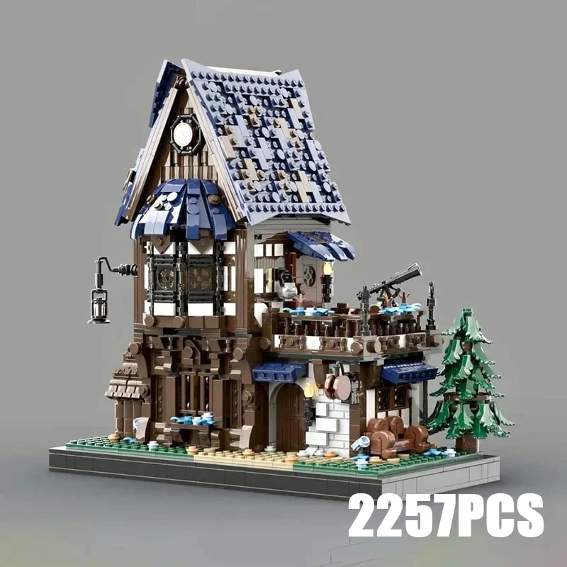 

Новая модель здания Moc, средневековый паб, подарок из строительных блоков, детский набор для сборки своими руками