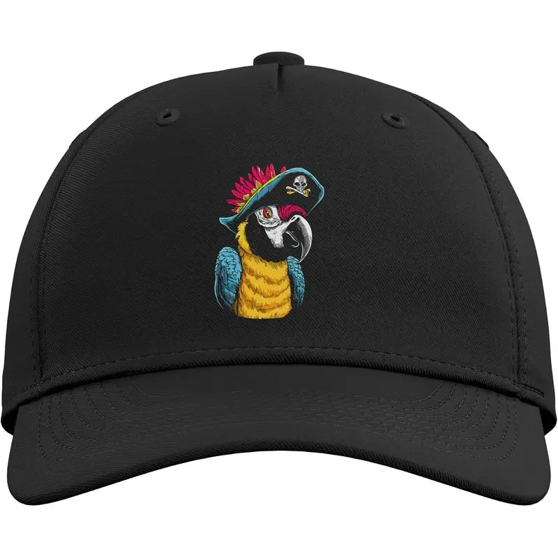 Pirate Parrot with Hat - Retro Colorful Arrgh Pirate Costume Adjustable Baseball Hat