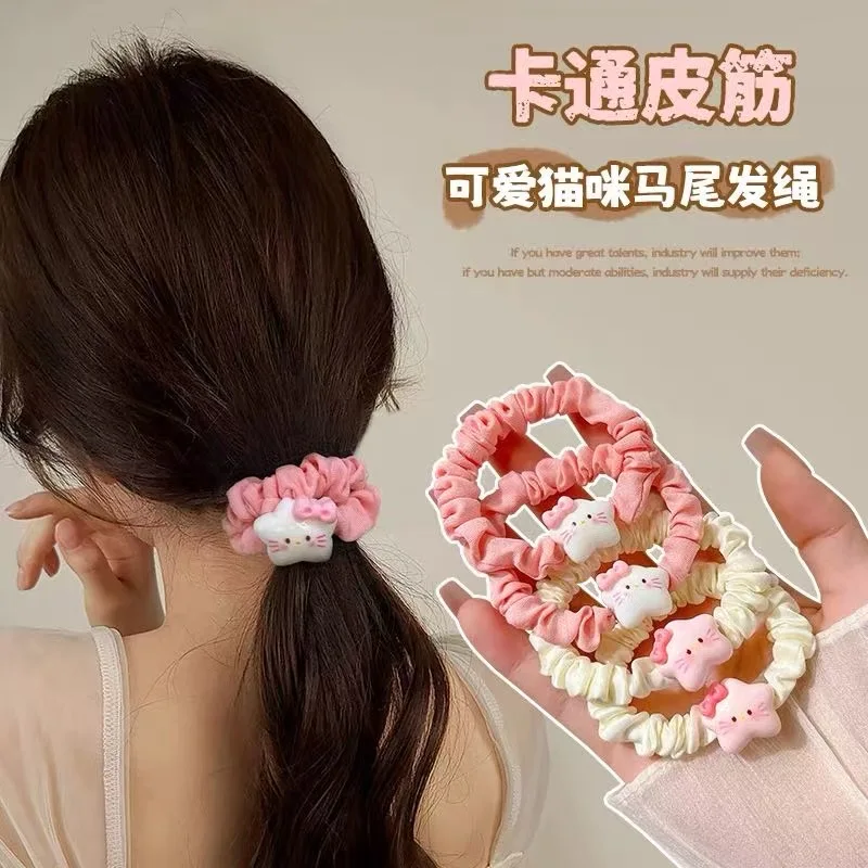 

Новинка 2021, стильные милые узкие резинки для волос с пятиконечной звездой, высокоэластичные стильные резинки для волос для женщин, аксессуары для волос