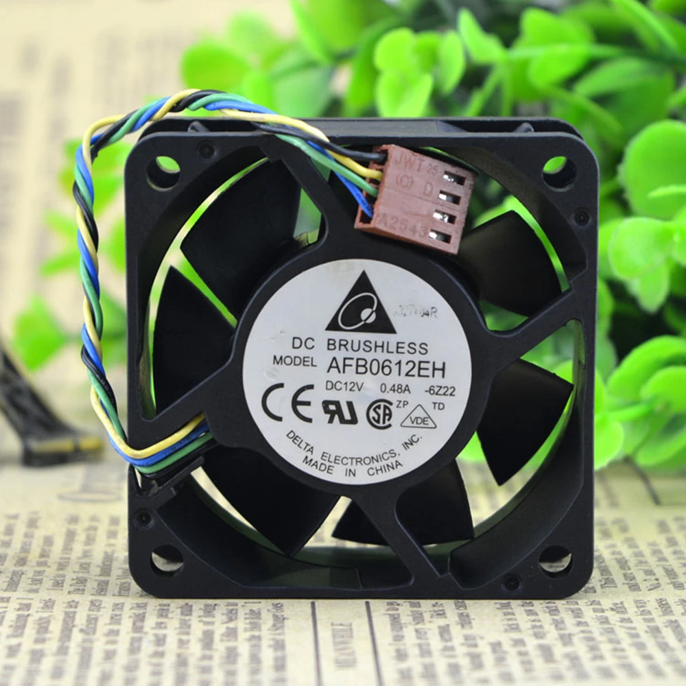 AFB0612EHD DC12V 0.47A 6CM 4-line Double Ball Cooling Fan