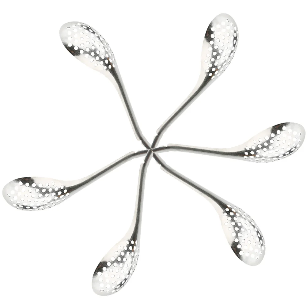 

6 Slotted Spoons Stainless Steel Caviar Spherification Kitchen Gadgets Small Tools Food Serving Water FilteringSpoons Premium