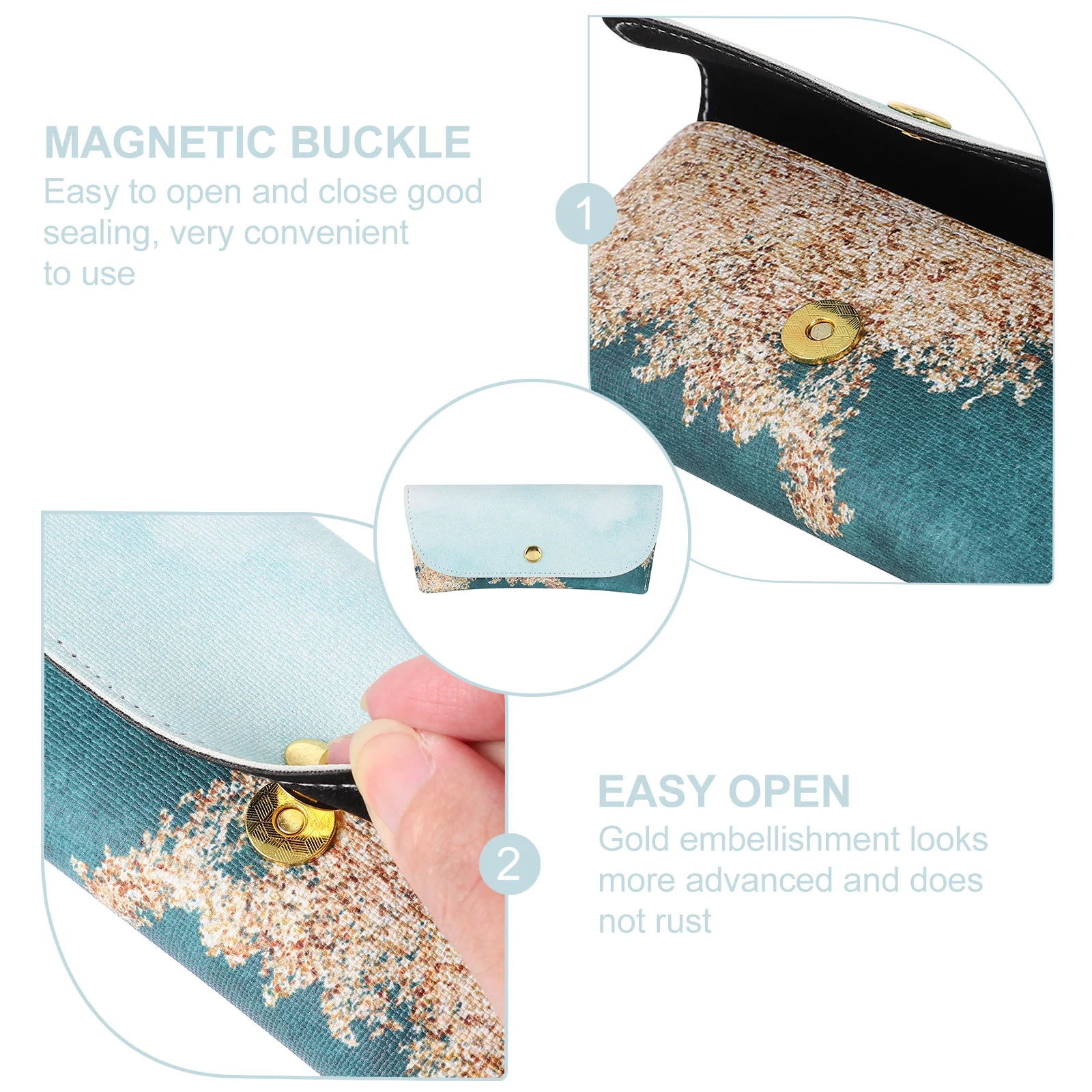 

2Pcs Eyeglasses Case Supple Lightweight Portable Spectacles Storage Box Sunglasses Protector Organizer Holder