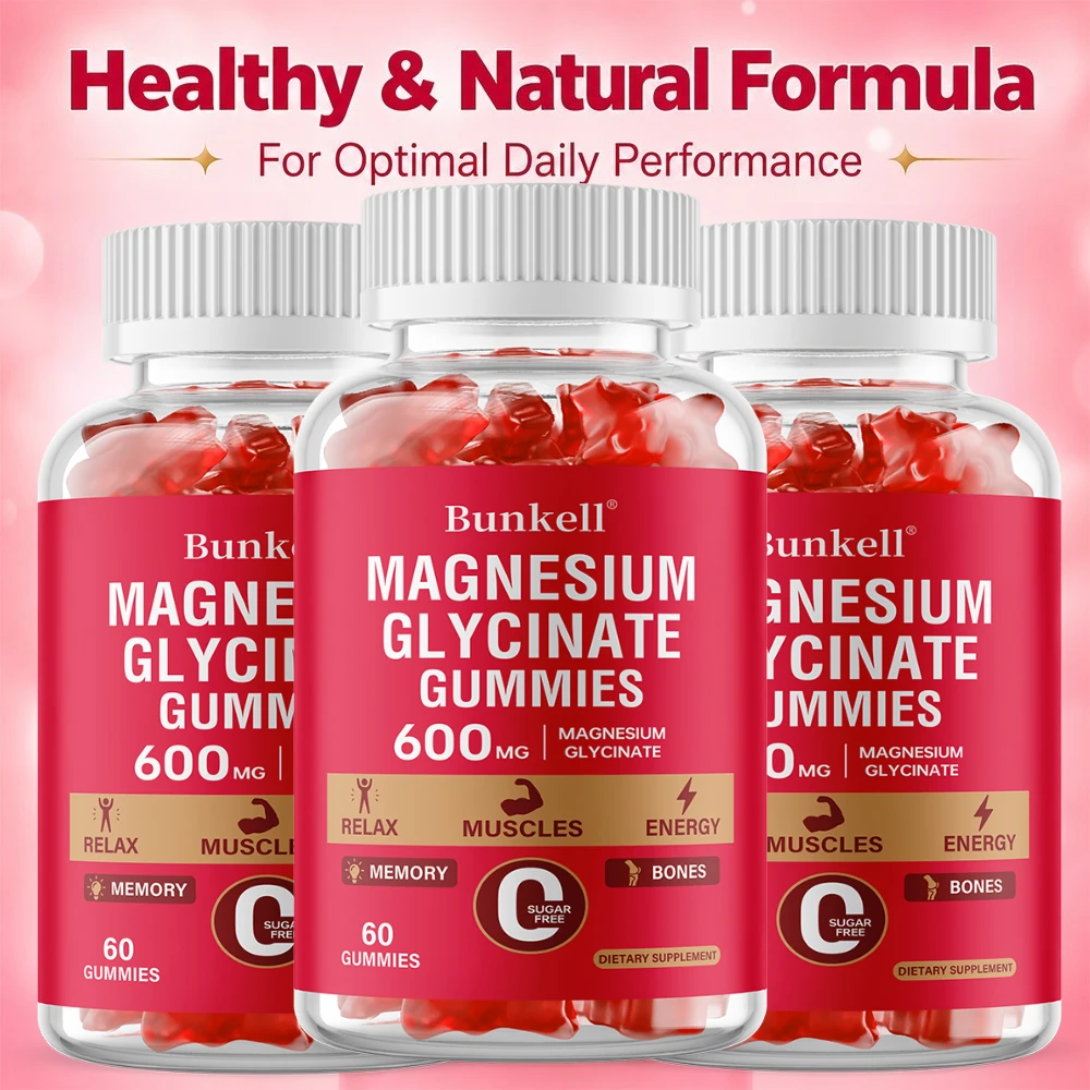 Magnesium Glycinate - Helps with Sleep, Brain, Nervous System, Bones, Muscles, Heart Health, Stress and Anxiety Relief