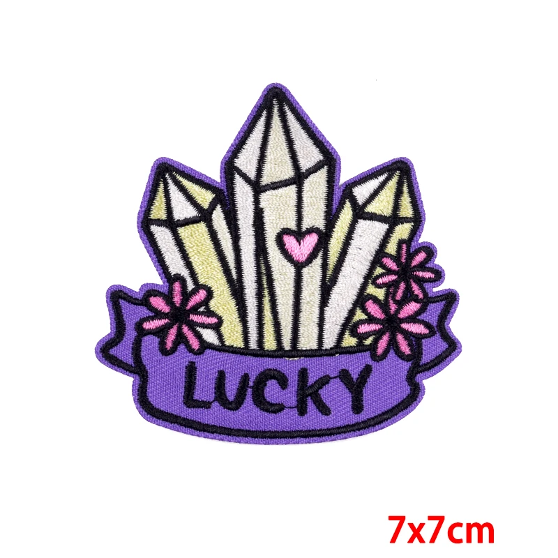 Crystal Patch Iron On Embroidered Patches For Clothing Adventure Clothing thermoadhesive Patches On Clothes DIY Camping Stripes