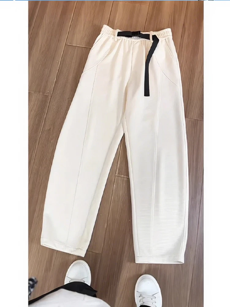 

Khaki Flared Sports Casual Pants Men's Fall American Trendy Brand Heavyweight Loose Straight Leggings Fitn Trousers