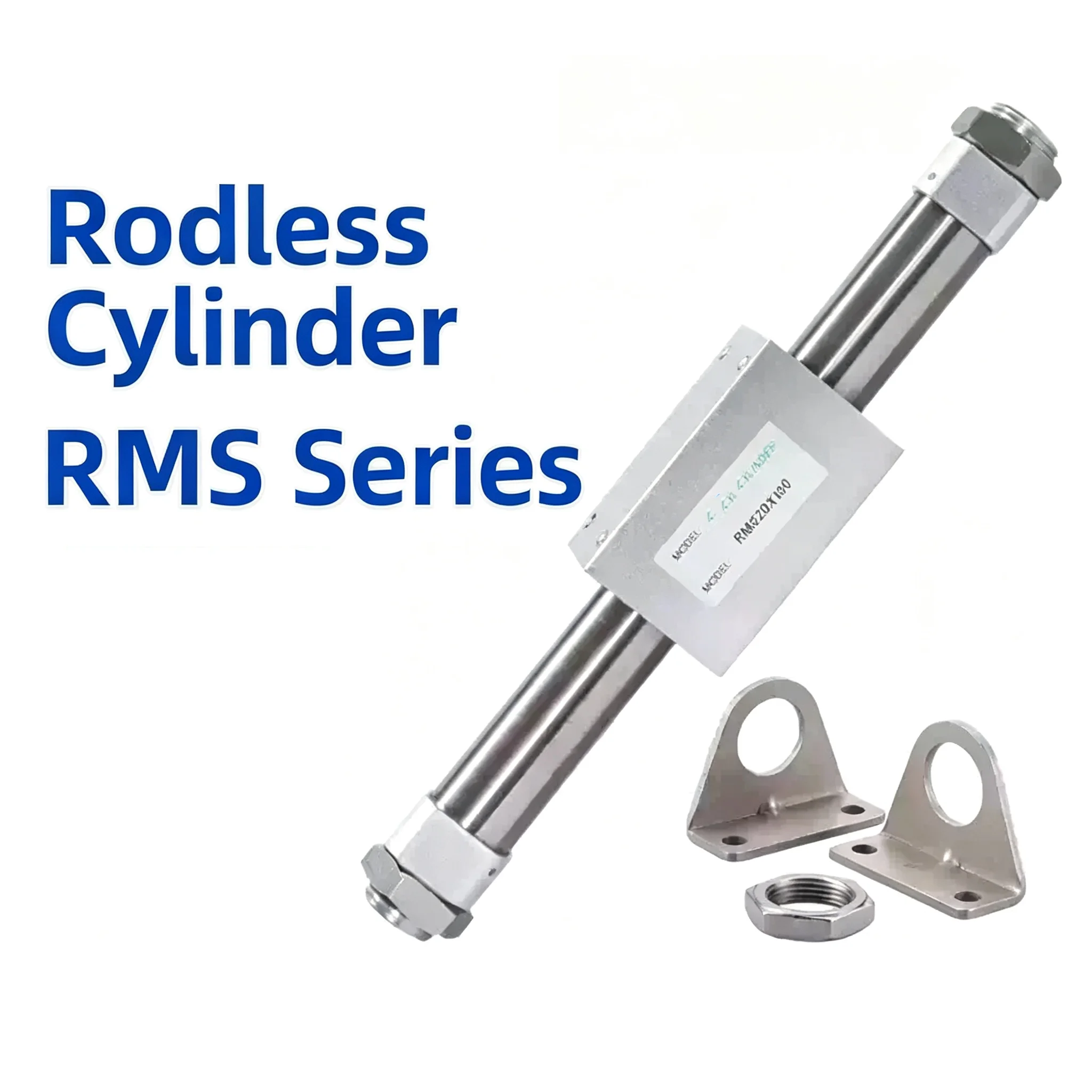 RMS Series 25mm Bore RMS25 Rodless Magnetic Air Pneumatic Cylinder Double Acting 100/200/300/400/500/600/700/800/1000mm Stroke
