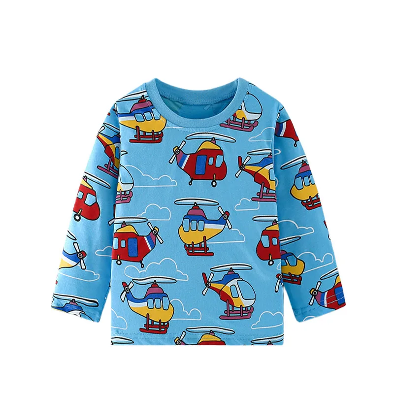 

Aircrafts 2-7T Unicorns Children's Long Sleeve Girls Tshirts For Spring Autumn Winter Boys Clothes Toddler Tops Shirts