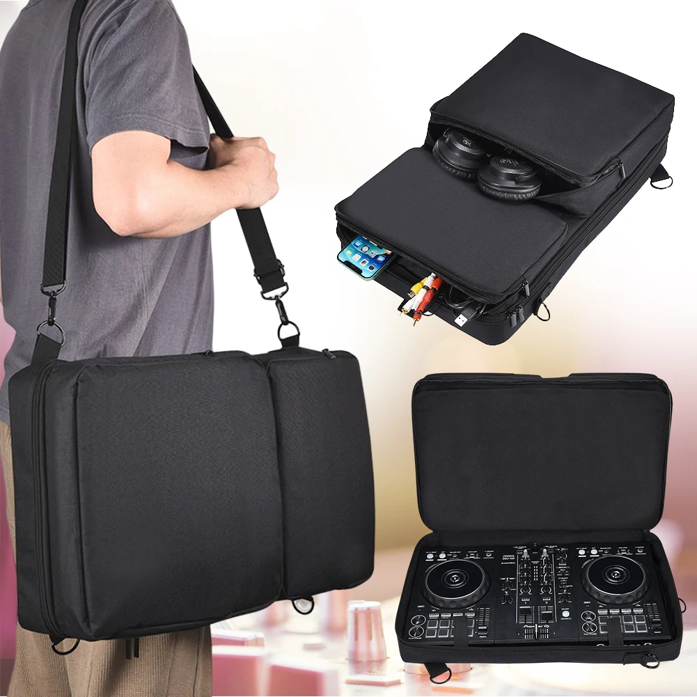 Portable DJ Disc Player Carrying Case Scratch-resistant DJ Turntables Protective Case Accessories for Pioneer DDJ-400 DDJ-FLX4