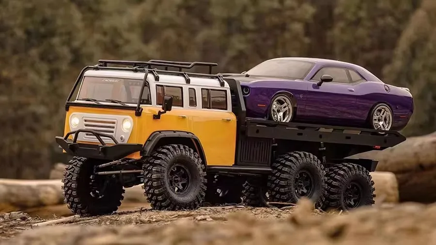 

CROSSRC EMO JT6 Грузовой альпинистский автомобиль Внедорожный радиоуправляемый пульт дистанционного управления Электрическая модель автомобиля 6-колесный привод с литиевым замком