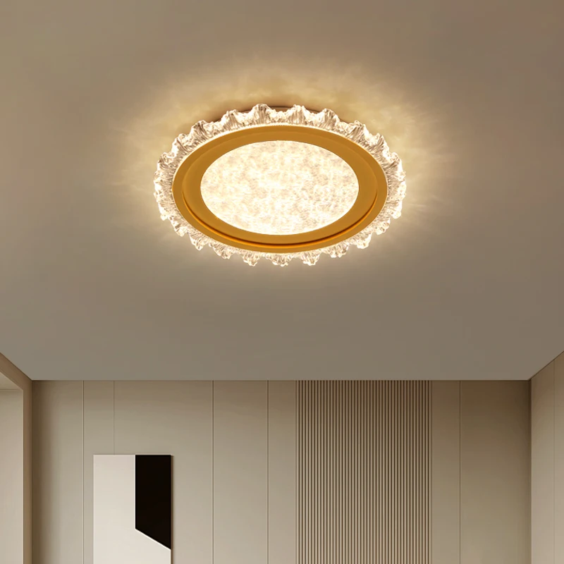 Imagem -04 - Lustre de Teto de Cristal Moderno para o Quarto das Crianças Luz Redonda Minimalista High-end Decoração do Lar Decoração do Quarto Novo