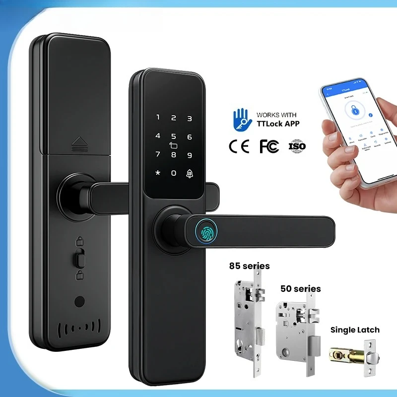Bluetooth TTLock App Fingerprint Lock cerradura inteligente Touch Screen Smart Lock Security Digital Electronic Lock For Home