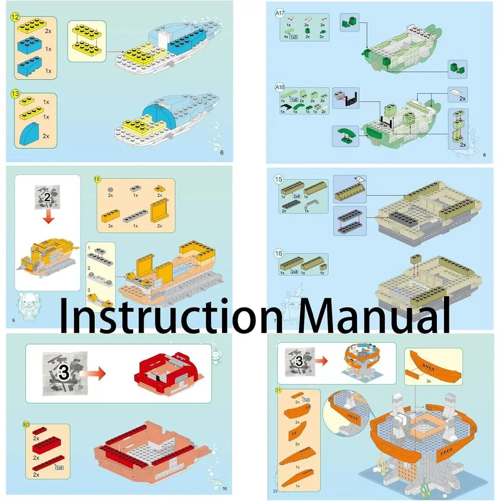 Octonauts GUP-C Blue Whale & Barnacles Kwazii Tweak 630-teiliges Bausteinset für Kinder ab 6 Jahren