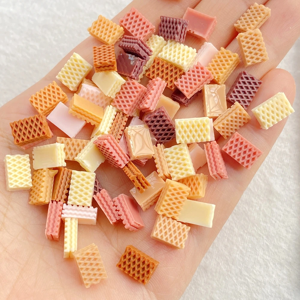 50pcs Resin Mixed Circle Grid Chocolate Chip Cookies Nail Art Flatback Scrapbook DIY Wedding Applique Jewelry Accessories Crafts view 6