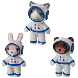 YIJA AFTONSPARV Astronaut Bear Rabbit Bunny Cat Spaceman Space Exploration Plush Toy Stuffed Doll Cartoon Animal Boy Girl Gift