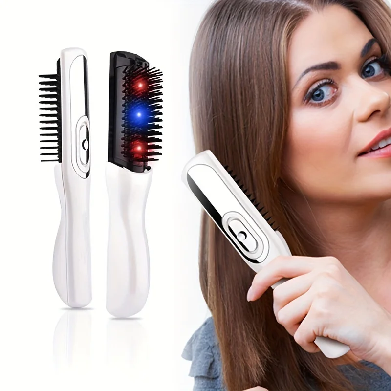 Red Blue Light Vibration Massage Comb Anti-hair Loss Scalp Massager for Hair Growth Thinning Hair Men Women Wet Dry Hair