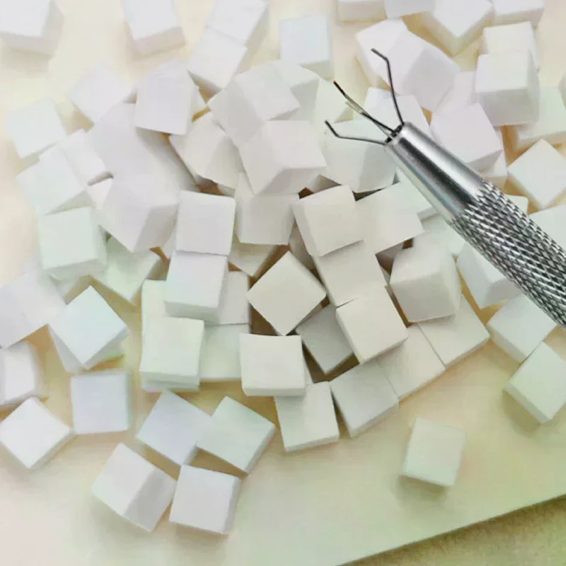 1set 100/200pcs Nail Care Gradual Pat Cotton With Clip Sponge Powder Puff Dizzy Dye Nail Art Gel Polishing Block Nail Care Tool