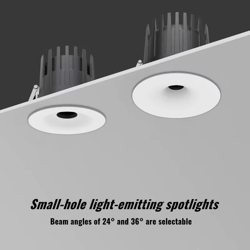 

2025 New type/embedded small hole light-emitting LED spotlights for home hotels with anti-glare and no main light 110V/220V