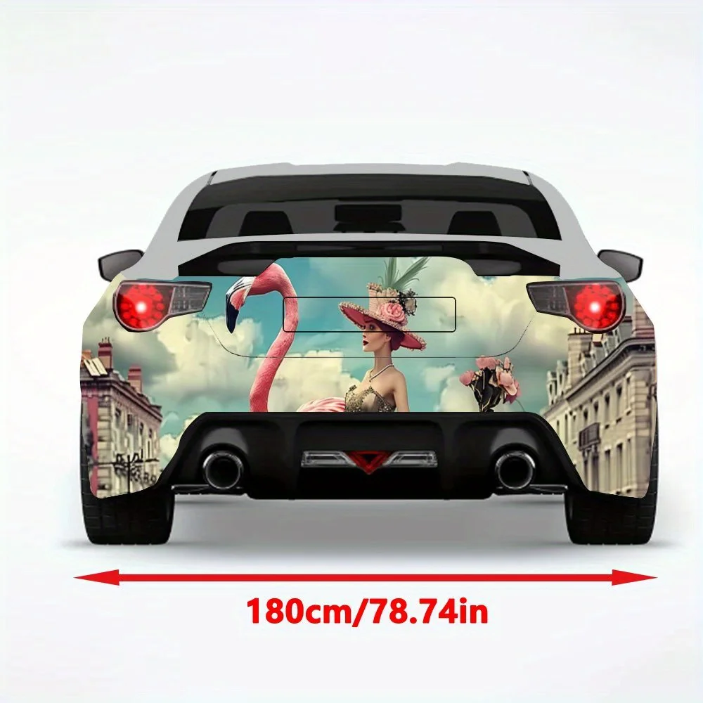 Fantasy Street Lady Car StickerVinyl Decal for Car Rear, Waterproof Self-Adhesive Vinyl Stickers for Vehicle Tail & Bumper, Deco