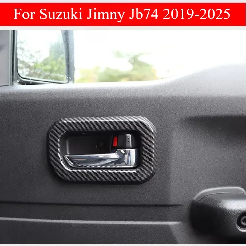 

Для Suzuki Jimny JB74 2019-2025: Модифицированные детали интерьера, накладка на рамку внутренней дверной ручки, автомобильные аксессуары, обвесы